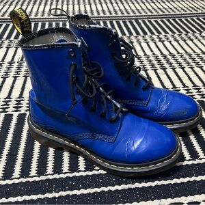 Dr. Martens Royal Blue Boots with Black Accents